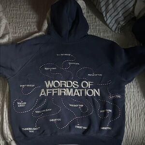 Dandy Worldwide Blue Words of Affirmations Hoodie